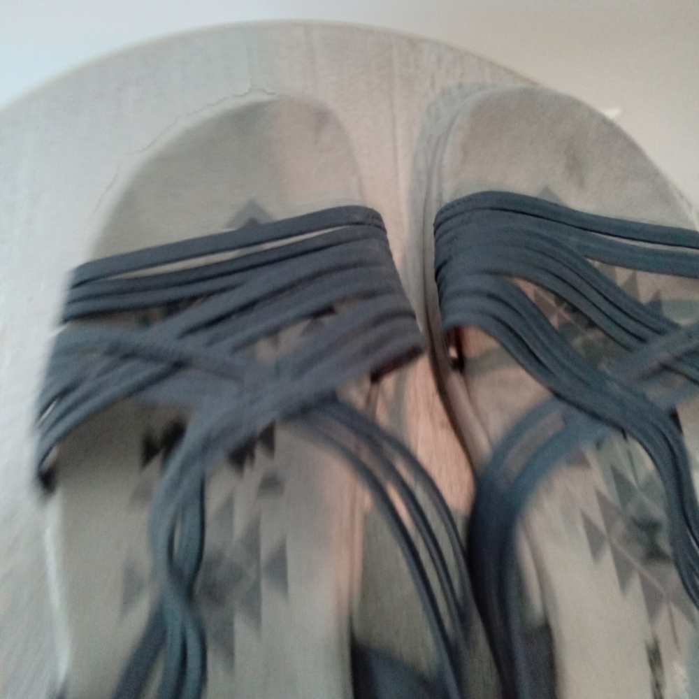Sketchers  Navy Sandals Size 10 - Picture 6 of 10